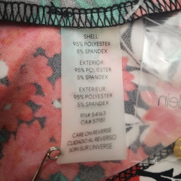 NWT Calvin Klein Ladies Size Medium Red Green Black & White Pattern Tank Top - Picture 6 of 12